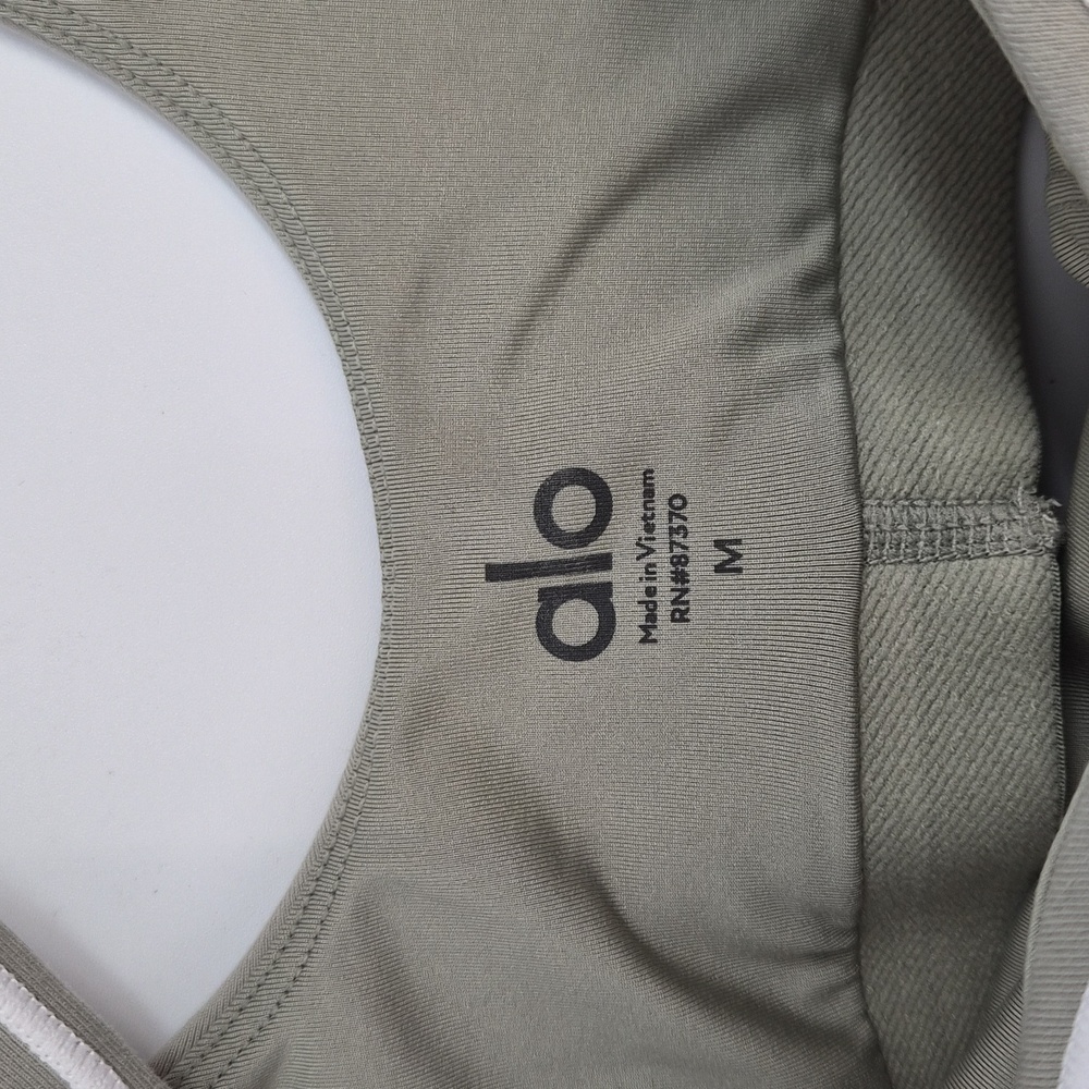 Alo Yoga Airbrush Heart Throb Bra Limestone Medium - Picture 8 of 8